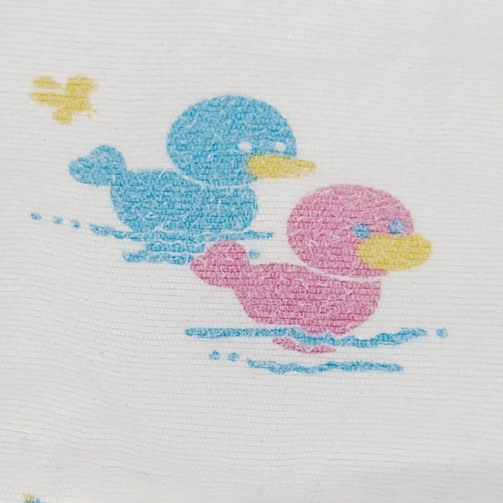 Vintage Lot of 3 Medline Kuddle-Up Hospital Receiving Blankets Duckies Ducks